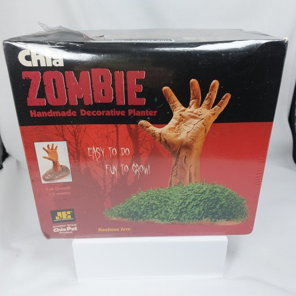 2014 Chia Pet Zombie Restless Arm  Handmade Decorative Planter ‎ New Sealed - Picture 1 of 6